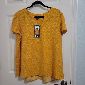 Hilary Radley Womens’ Popover Printed Blouse